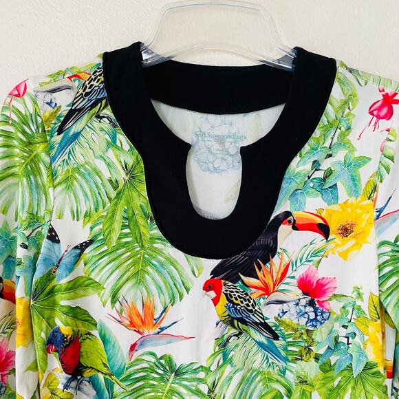 Soft Surroundings Size S Tropical Jungle Knit tunic - Picture 4 of 12